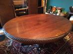 grote antieke vossenkop tafel + 8 stoelen, Ophalen