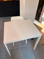Ikea vihals uitschuifbare tafel 84/120x74cm incl 2 stoelen, Huis en Inrichting, Tafels | Eettafels, Ophalen, Gebruikt