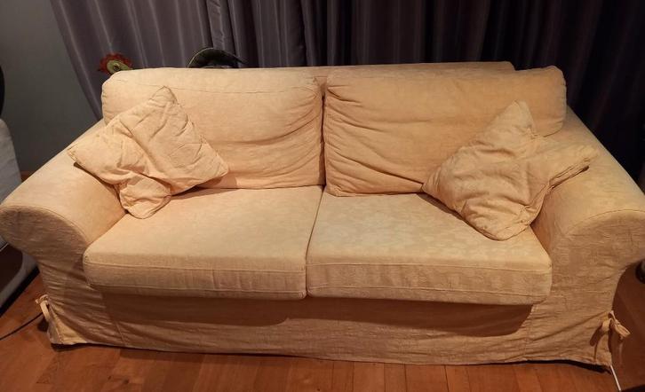 Loungebanken van stof voor 3 en 2 personen, Huis en Inrichting, Zetels | Zetels, Gebruikt, Overige maten, 150 tot 200 cm, 75 tot 100 cm