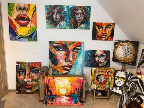 Moderne kleurrijke schilderijen Mk Art, Antiek en Kunst, Kunst | Schilderijen | Modern, Ophalen of Verzenden