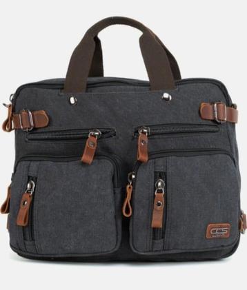 (Laptop)tas uit canvas., Enlèvement, Comme neuf, Sac à dos