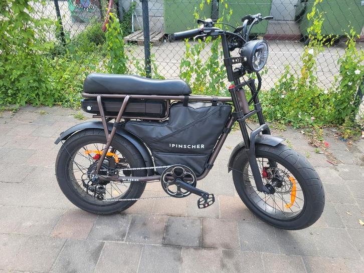 Pinscher fatbike met framezak, Fietsen en Brommers, Elektrische fietsen, Zo goed als nieuw, Overige merken, 55 tot 59 cm, 50 km per accu of meer
