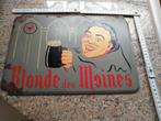 Ancienne Tôle rare blonde des moines no plaque émaillée 1957, Collections, Marques & Objets publicitaires, Utilisé, Enlèvement ou Envoi