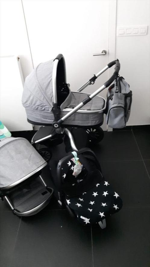 Qute 3 in 1 Model Qute q Moon. Gebruikt voor 1 kindje., Kinderen en Baby's, Kinderwagens en Combinaties, Zo goed als nieuw, Met autostoeltje