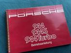 Porsche 944 944S 944 Turbo Instructieboekje 124 paginas, Ophalen