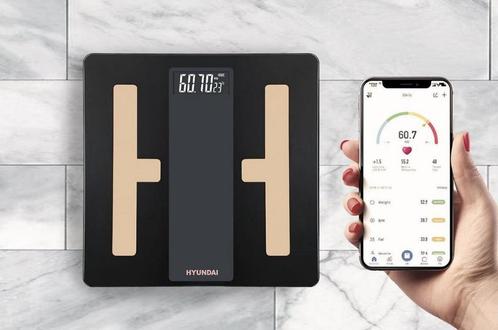 Hyundai - Digitale personenweegschaal met lichaamsanalyse, Elektronische apparatuur, Weegschalen, Nieuw, Personenweegschaal, Ophalen of Verzenden