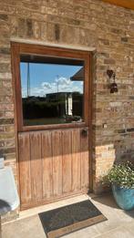 Kwalitatieve rustieke houten buitendeur 112/221/6 cm, Doe-het-zelf en Bouw, Gebruikt, 215 cm of meer, Buitendeur, Hout