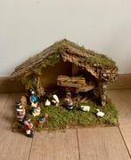 kerststal natuurlijke materialen + alle figuren - kinderen, Diversen, Ophalen of Verzenden, Zo goed als nieuw