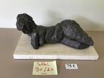 belle statue en céramique bronze patiné 30/20 cm, Enlèvement ou Envoi