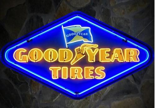 Good Year tires XL neon en veel andere grote decoratie neons, Collections, Marques & Objets publicitaires, Neuf, Table lumineuse ou lampe (néon)