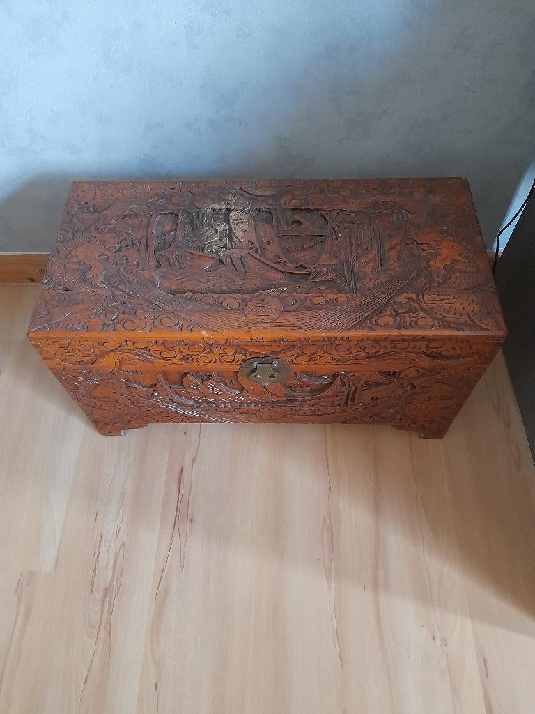 Congolese opbergkoffer, Antiek en Kunst, Curiosa en Brocante, Ophalen