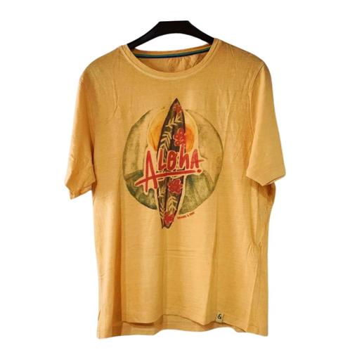 T-shirt Jaune Colours & Sons Homme - Taille S - Excellent Ét, Kleding | Heren, T-shirts, Zo goed als nieuw, Maat 46 (S) of kleiner