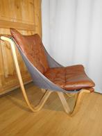 Fauteuil vintage en cuir imaginée par Georg Thams, Enlèvement, Utilisé, Bois, Vintage
