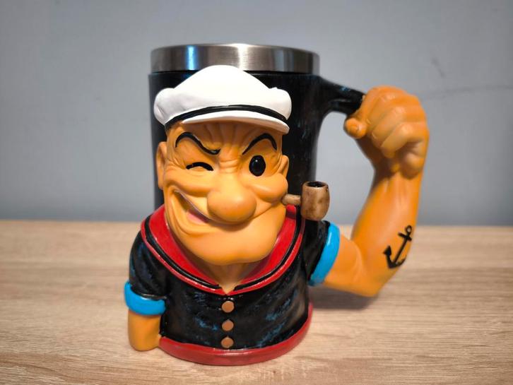 Nieuwe originele unieke 3D Popeye mok 550gr, Verzamelen, Film en Tv, Zo goed als nieuw, Ophalen of Verzenden
