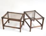 2 Identieke bamboe bijzettafeltjes - Vintage nachtkastjes, Antiek en Kunst, Ophalen