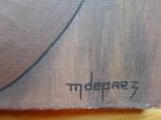 Mia Deprez, Izegem, doek, 50 x 50 cm, Waterman 1972, Antiek en Kunst, Kunst | Schilderijen | Klassiek, Ophalen of Verzenden