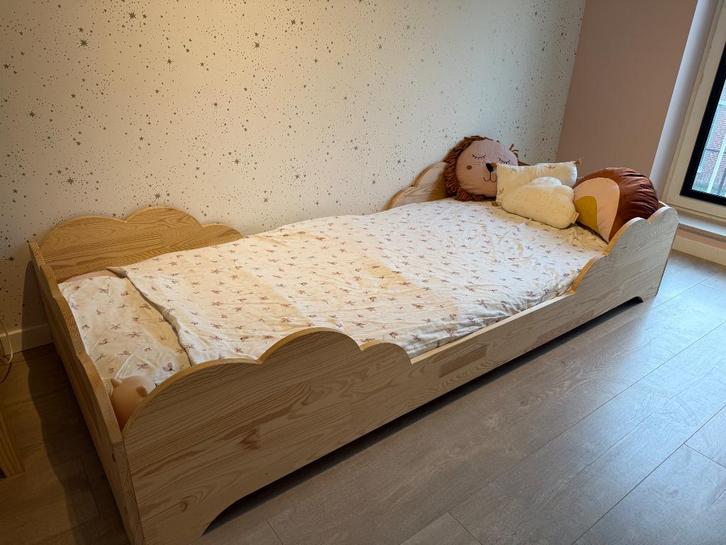 Montessori kinderbed 90x200, Kinderen en Baby's, Kinderkamer | Bedden, Gebruikt, 180 cm of meer, 85 tot 100 cm, Lattenbodem, Ophalen