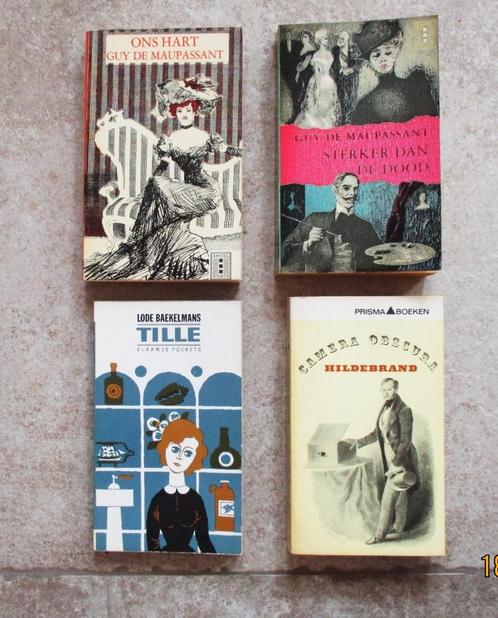 4 oude prisma/pockets - Guy de Maupassant e.a. - jaren 60, Antiek en Kunst, Antiek | Boeken en Manuscripten, Ophalen of Verzenden
