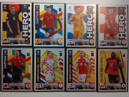 8× Uefa Euro 2024 TOPPS Sport cards, Hobby en Vrije tijd, Verzamelkaartspellen | Overige, Zo goed als nieuw, Losse kaart, Foil