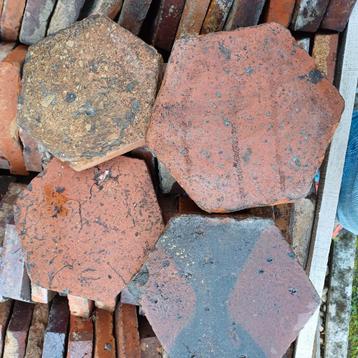 Tomettes en terre cuite de réemploi à  vendre..., Moins de 20 cm, Carrelage de sol, Enlèvement, Utilisé