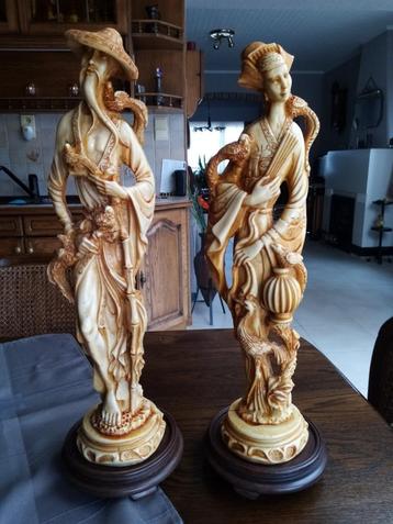 2 statues chinoises.