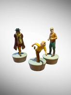 Lot de 3 figurines Tintin capitaine Szut Laszlo, Comme neuf, Statue ou Figurine