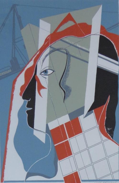 CYR FRYMOUT / TYPISCHE FIGURATIE / KLEURLITHO / 73x54cm KAD, Antiek en Kunst, Kunst | Litho's en Zeefdrukken, Ophalen