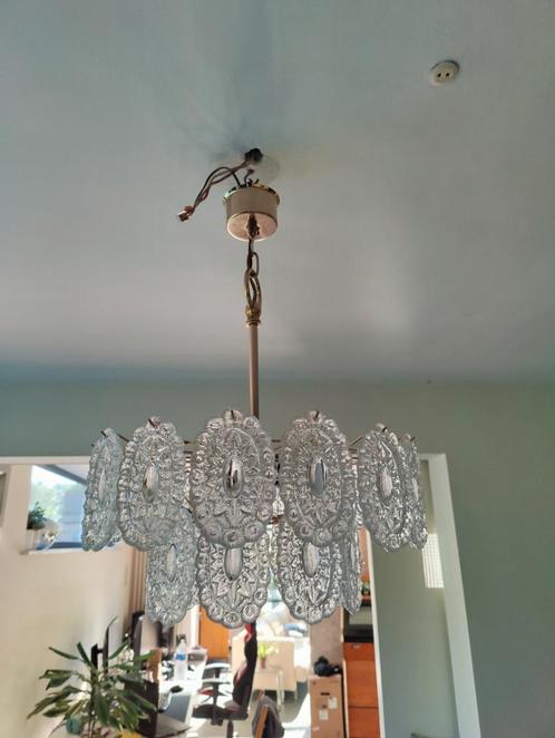 Vintage luster - kristal, Huis en Inrichting, Lampen | Kroonluchters, Gebruikt, Ophalen
