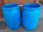 2 regentonnen + deksel 120 liter kunststof . Samen 5 euro., 75 à 150 litres, Enlèvement, Comme neuf, Synthétique