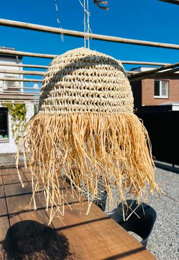 Rieten hanglamp handmade, Huis en Inrichting, Lampen | Hanglampen, Ophalen, Nieuw