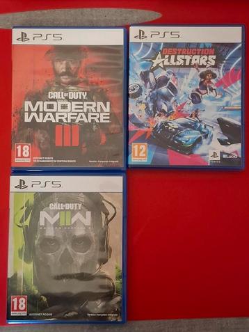 Modern Warafare 2 en 3 + Destruction AllStars  beschikbaar voor biedingen