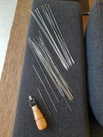 Oude inox breinaalden, handwerk naalden, ledernaald, Ophalen of Verzenden