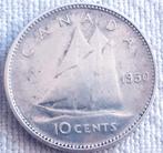 CANADA : 10 CENTS 1950 KM 43 Zilver .800, Verzenden, Noord-Amerika, Losse munt, Zilver