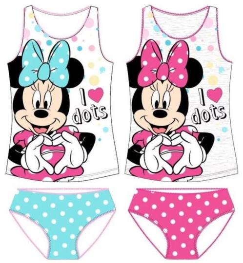 Minnie Mouse Ondergoed Dots (2 sets) - Maat 128/134, Kinderen en Baby's, Kinderkleding | Maat 128, Nieuw, Meisje, Nacht- of Onderkleding