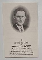 Paul Garcet  Koekelberg 1901 en † 1945 Dachau, Verzamelen, Bidprentjes en Rouwkaarten, Verzenden, Bidprentje