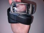 Lederen riem met metalen gesp nieuw, nooit gedragen., Ophalen of Verzenden, Zo goed als nieuw, Zwart, Riem of Ceintuur