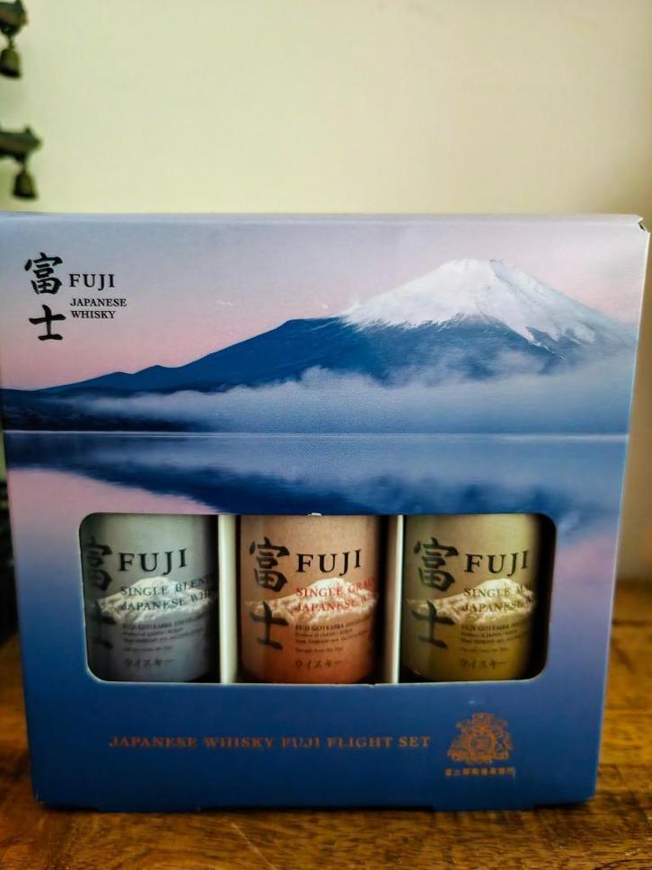 FUJI Set 3 flessen: Single Grain - Malt - Blended 3x 50ml, Verzamelen, Wijnen, Nieuw, Overige typen, Overige gebieden, Vol, Ophalen of Verzenden