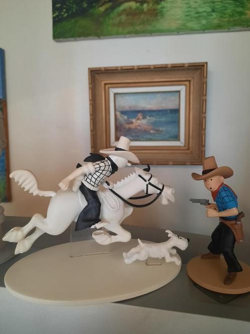 Kuifje zwart-witte cowboyfiguur, Verzamelen, Beelden en Beeldjes, Nieuw, Overige typen, Ophalen of Verzenden