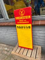 VREDESTEIN banden emaille reclamebord, Ophalen of Verzenden, Gebruikt, Reclamebord