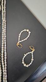 Parel Set - Oorbellen, Armband & Ketting - Echte Parels, Handtassen en Accessoires, Ophalen of Verzenden, Armband