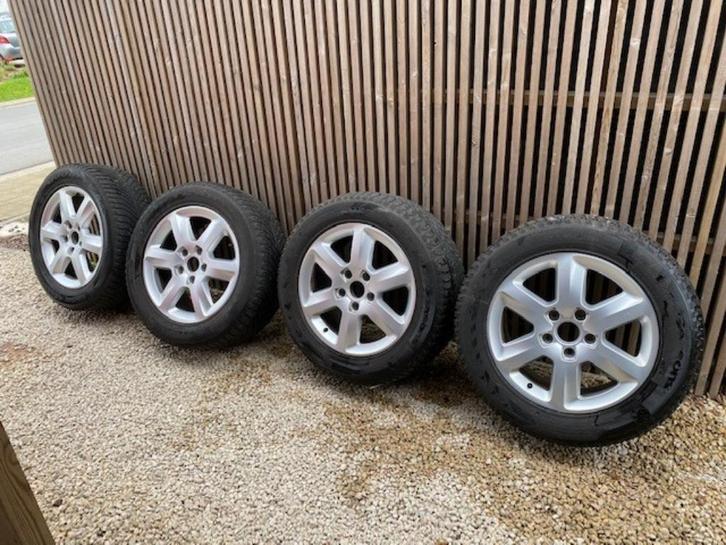 Set Audi / Porsche velgen met winterbanden 255/55/R18, Auto-onderdelen, Banden en Velgen, Velg(en), Winterbanden, 18 inch, Ophalen
