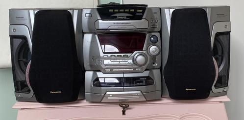 Panasonic Stereo Systeem SA-AK45 – 5 CD Changer + Dubbele Ca, Audio, Tv en Foto, Stereoketens, Gebruikt, Cassettedeck, Cd-speler