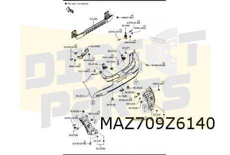 Mazda 2 (4/15-2/20) achterbumper (bij PDC) (te spuiten) Orig, Auto-onderdelen, Carrosserie, Bumper, Mazda, Achter, Nieuw, Verzenden