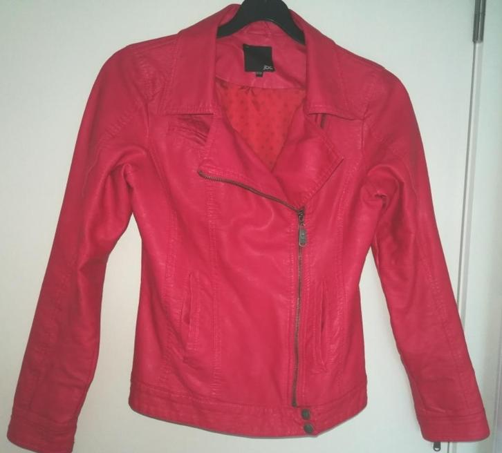 Rode lederlook jasje - Milla Star (JBC) - maat 158-164, Kinderen en Baby's, Kinderkleding | Maat 158, Zo goed als nieuw, Meisje