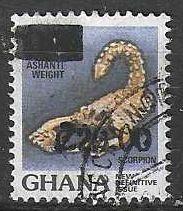 Ghana 1989 - Yvert 983 - Ashanti gewicht - Schorpioen (ST), Postzegels en Munten, Postzegels | Afrika, Gestempeld, Verzenden