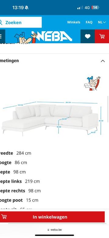 Zetel + voetenbank (aangekocht bij weba)  beschikbaar voor biedingen