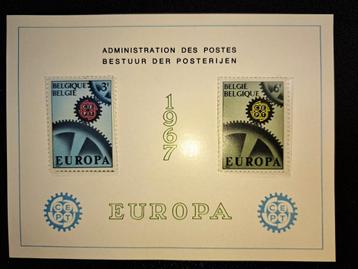 Te koop : Europazegels - Begie op uitgiftekaartje beschikbaar voor biedingen