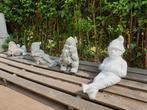 4 stenen tuinkabauters, Ophalen of Verzenden, Zo goed als nieuw, Beton, Tuin
