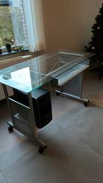 Computertafel 1m20 op 60 glazen blad, Huis en Inrichting, Ophalen