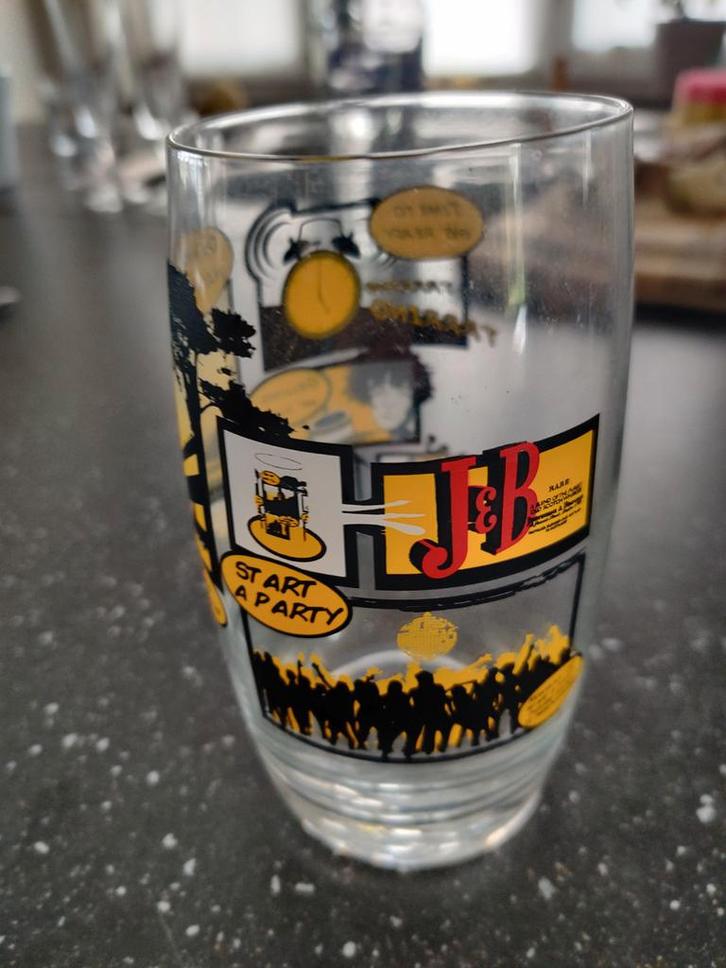 13 J&B Scotch Whisky promotieglazen (Start A Party design), Verzamelen, Glas en Drinkglazen, Zo goed als nieuw, Overige typen